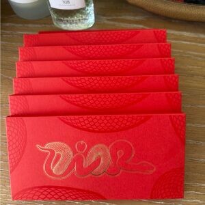 Red Envelopes with Gold Snake Design